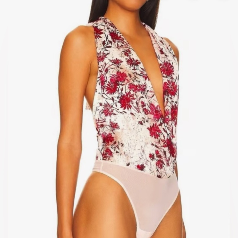 FREE PEOPLE INTIMATELY Printed There She Goes Bodysuit